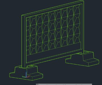 3D модель Железобетонное ограждение высотой 2,5м