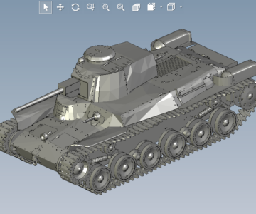 3D модель 3D Модель танка Type 97 Te-Ke