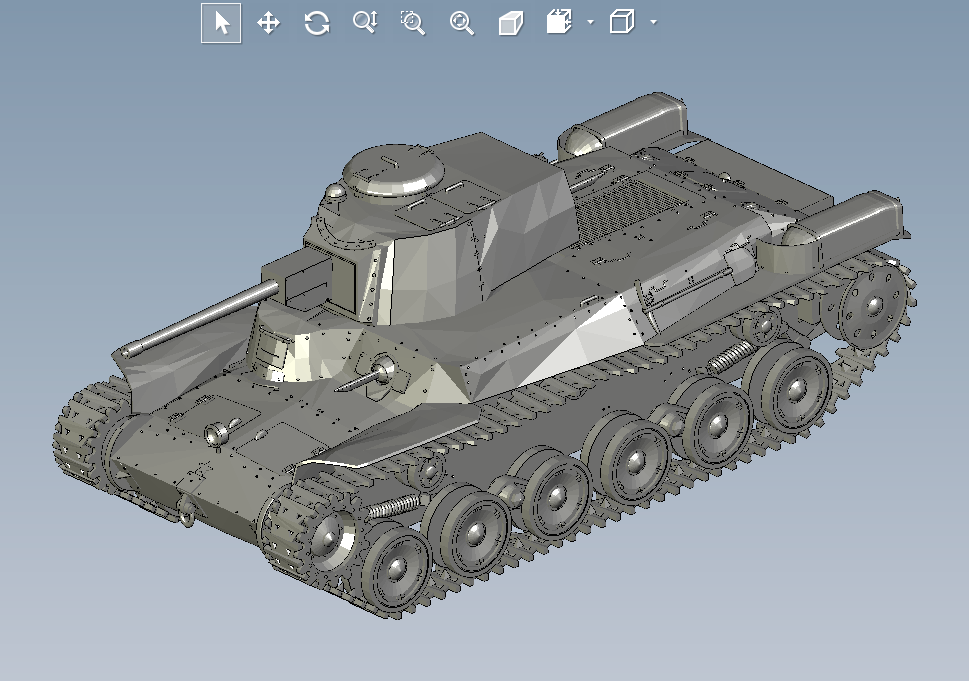 3D модель 3D Модель танка Type 97 Te-Ke