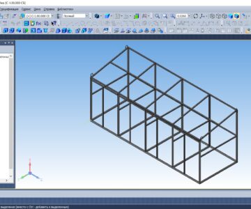 3D модель Металлоконструкция на 4 сарайки