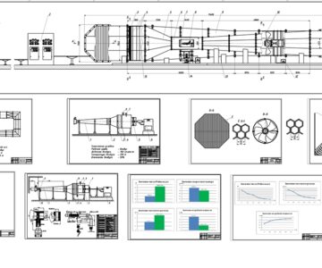 Чертеж Проектная разработка лабораторной малогабаритной аэродинамической установки с закрытой рабочей частью и скоростью потока до 60 м/с