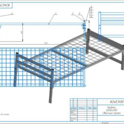 Чертеж металлического каркаса кровати фото 12