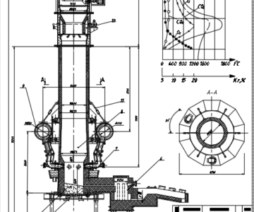 Чертеж Проектирование коксовой вагранки