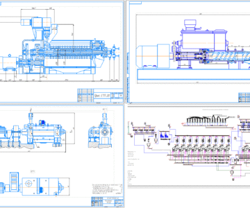 Чертеж Сборник чертежей маслопрессы