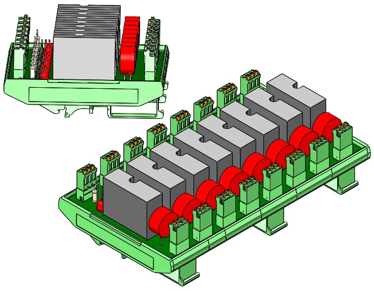 3D модель Модуль с твердотельными реле