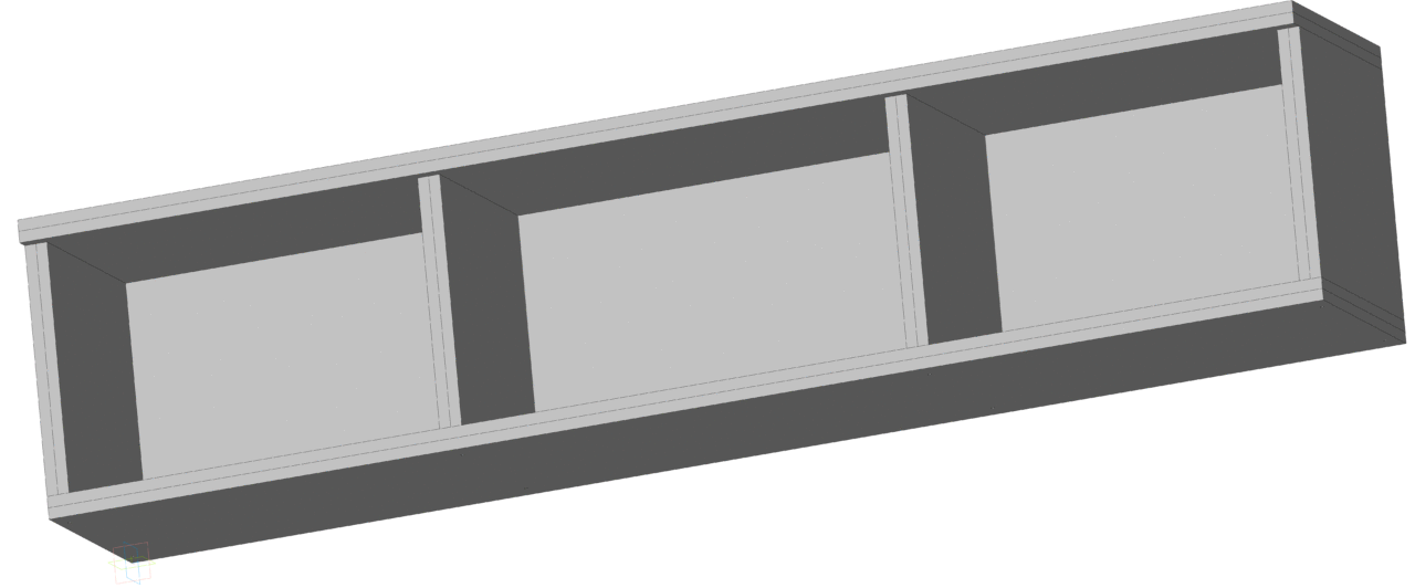 3D модель Полка для документации 335х414х1850 ЛДСП