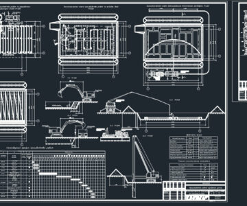 Чертеж Производство работ нулевого цикла. Проектируемое здание 10-ти этажный жилой дом