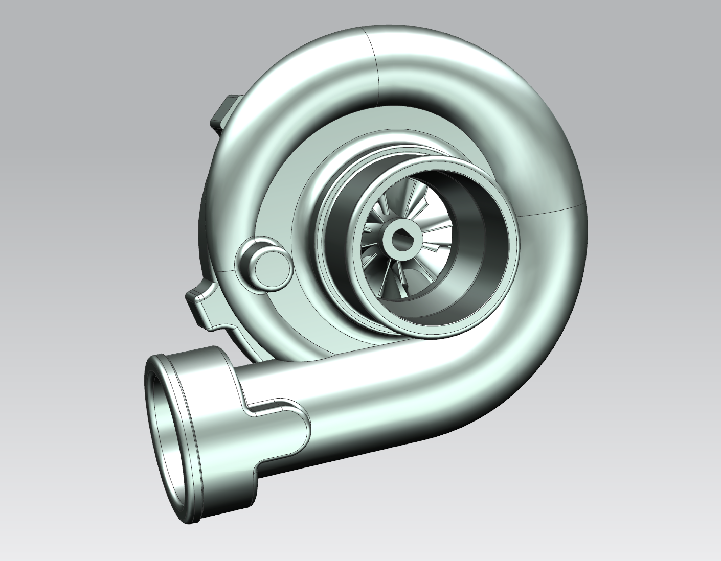3D модель Турбокомпрессор автомобильный