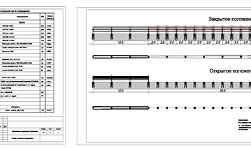 Чертеж Чертежи съёмного дорожного ограждения