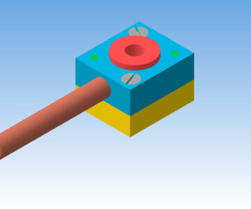 3D модель Сборка кондуктора 3D по инженерной графике