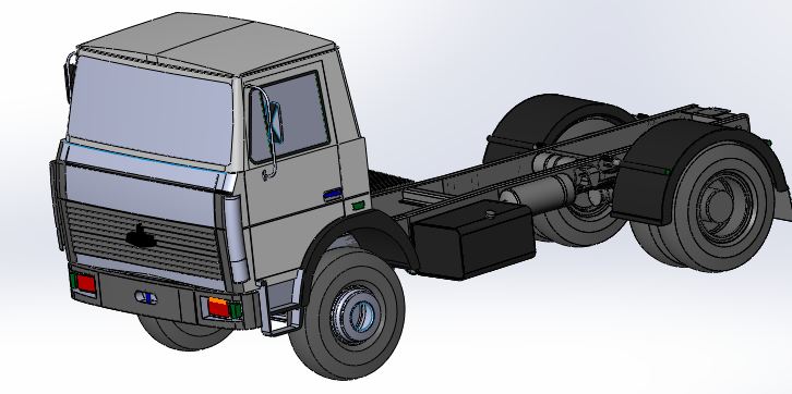 3D модель 3D модель сборки шасси автомобиля МАЗ-5337А2-348