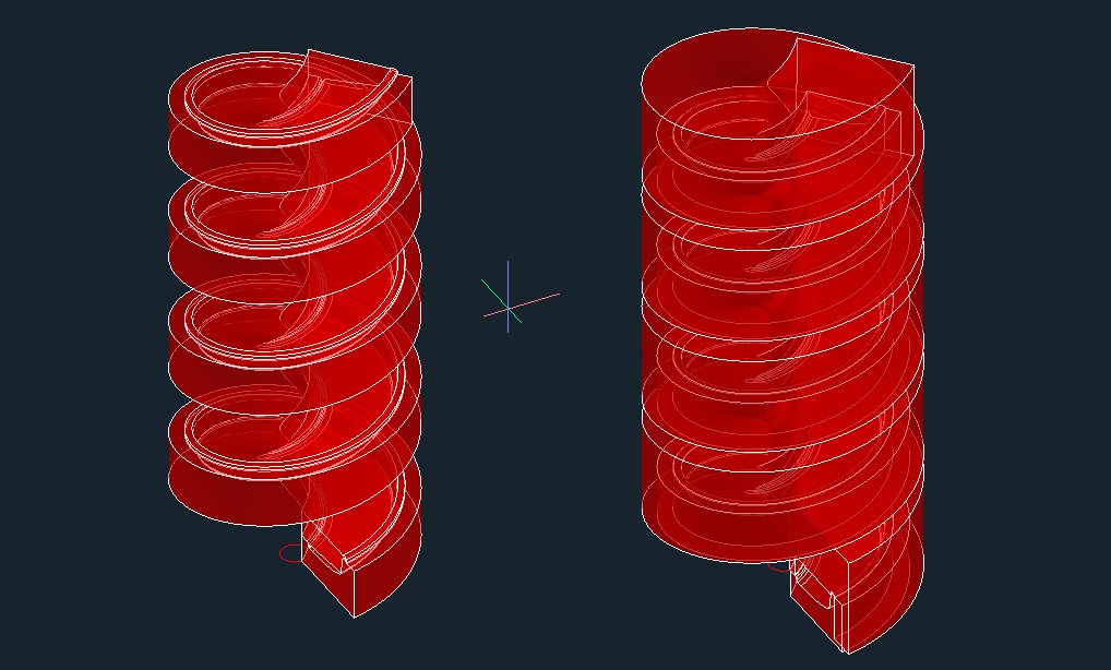 3D модель Желоб винтового сепаратора