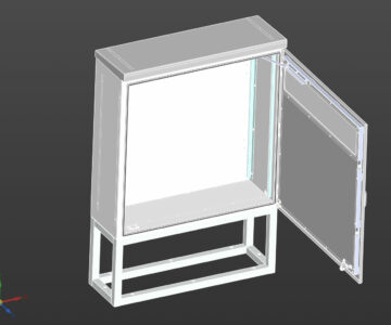 3D модель Шкаф под электромонтаж 1200*1200*380 однодверный
