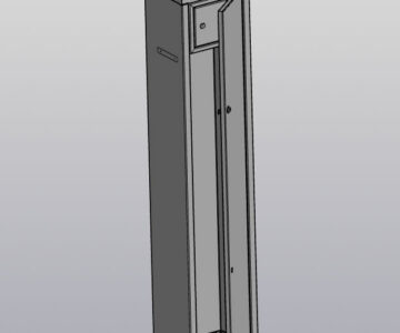 3D модель Шкаф оружейный 1500х300х250