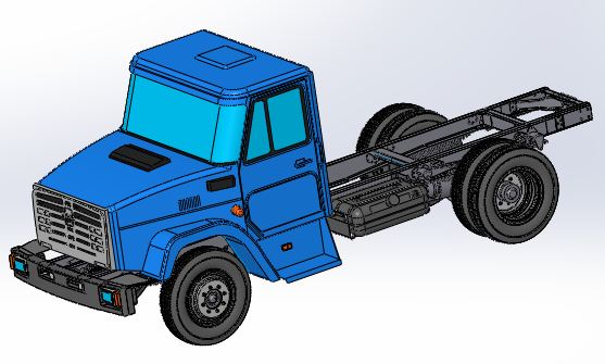 3D модель 3D модель шасси автомобиля ЗИЛ-433362 в масштабе М1:1