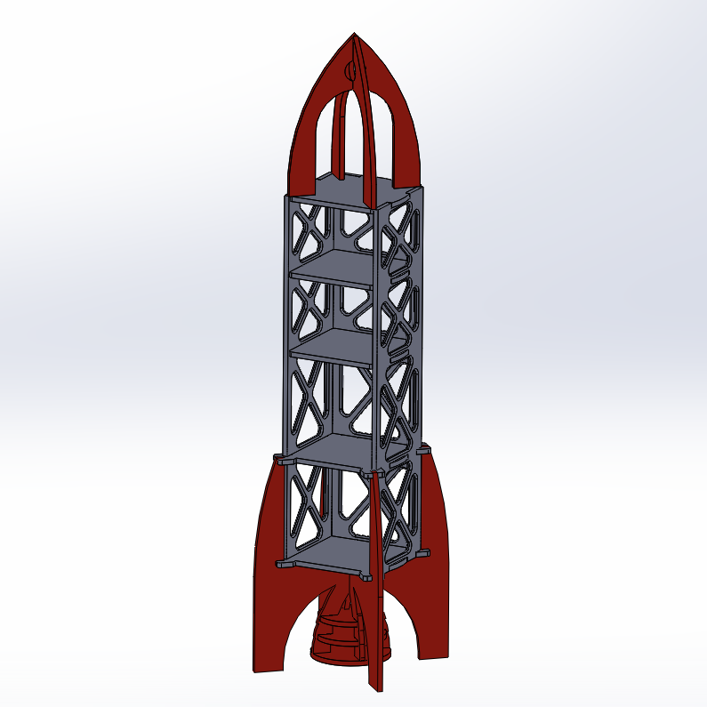 3D модель Стеллаж - ракета