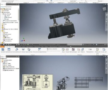 3D модель Прихват передвижной МЧ00.22.00.00.СБ в Autodesk Inventor