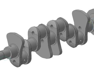 3D модель 3D Модель коленчатого вала автомобиля ГАЗ-24