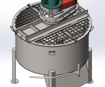 3D модель Бетономешалка промышленная D=1200