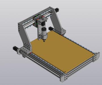 3D модель ЧПУ фрезерный станок  3-х осевой