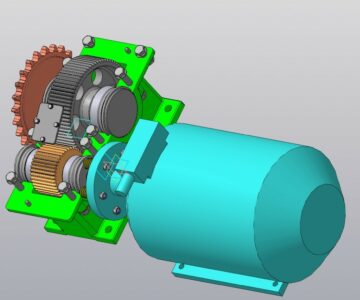 3D модель 3D модель привода ленточного конвейера