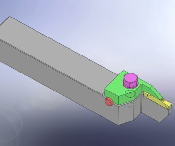 3D модель Державка токарная для отрезки и обработки канавок