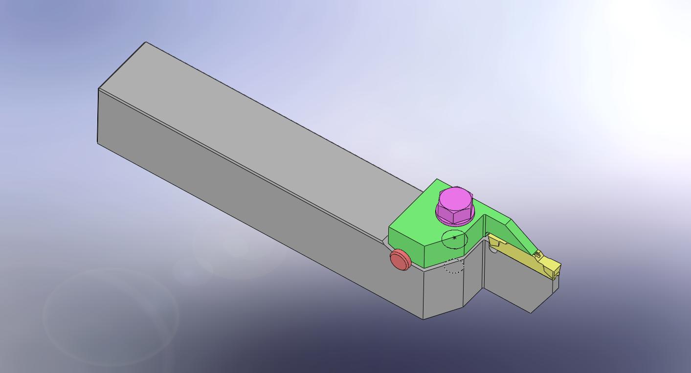 3D модель Державка токарная для отрезки и обработки канавок