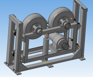 3D модель Механизм подъёма и вращения трубы