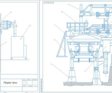 Чертеж Расчет и проектирование печи стального литья