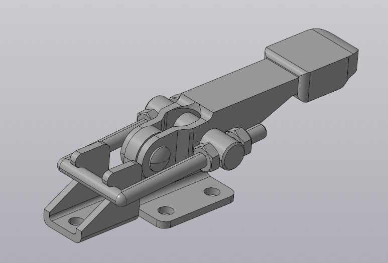 3D модель Шарнирно-рычажный зажим замковый GN 851-160-T2