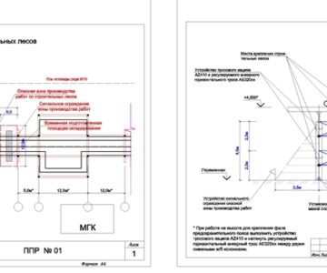 Чертеж Проект производства работ на устройство теплоизоляции трубопроводов