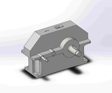 3D модель Габаритная модель редуктора Ц2У-250