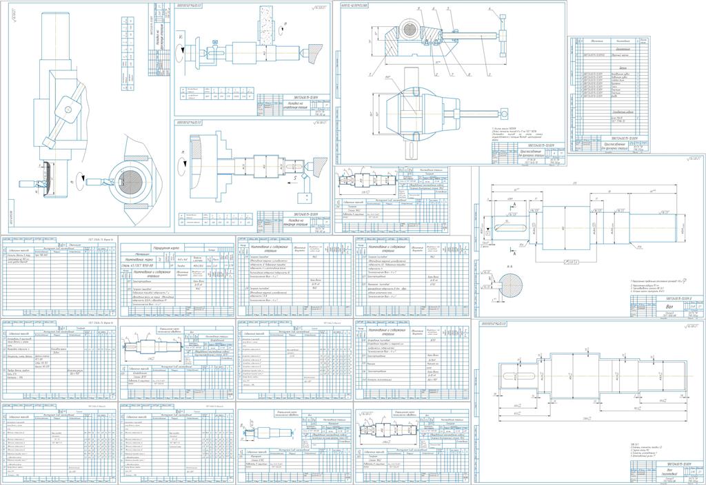 Чертеж Технологический процесс механической обработки детали – Вал