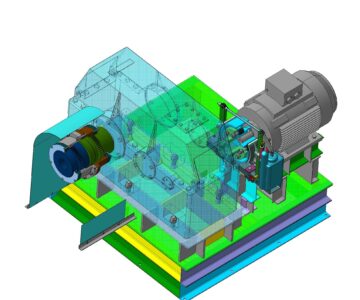 3D модель Привод ленточного конвейера В=1000 мм, L=556 метр