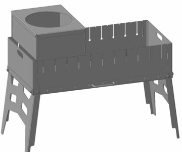 3D модель Мангал-чемодан 800х400х200 мм