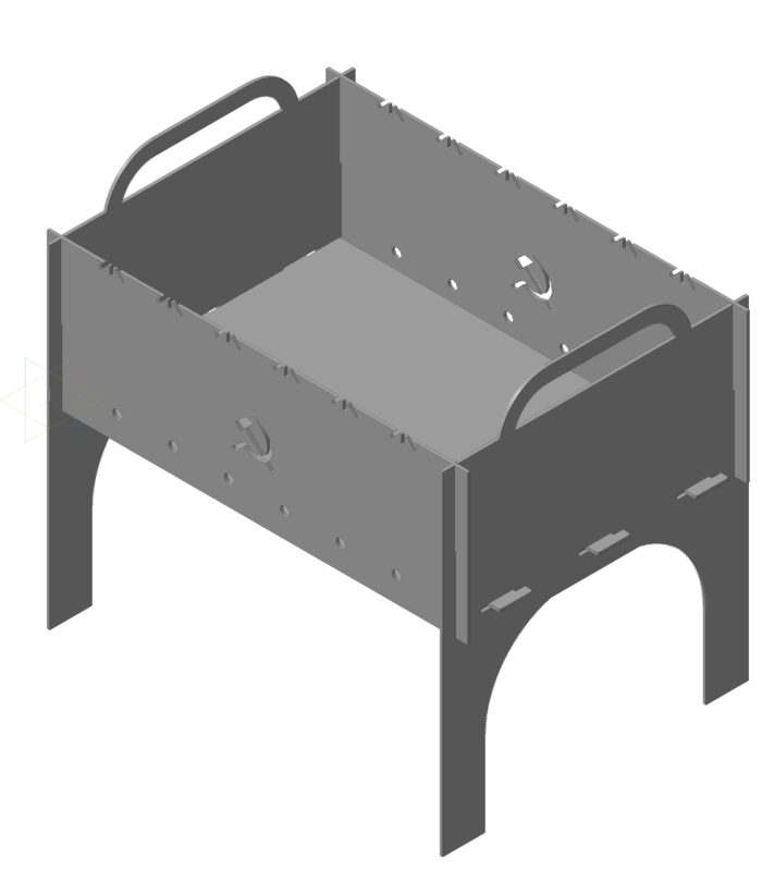 3D модель Разборный мангал 340*400
