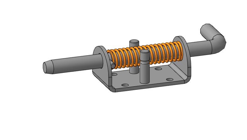 3D модель Фиксатор пружинный 160 мм