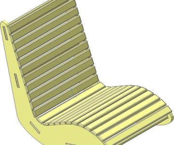 3D модель Кресло-качалка фанерное