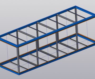 3D модель Каркас контейнера для обшивки сендвич-панелями 2500х2500х8000
