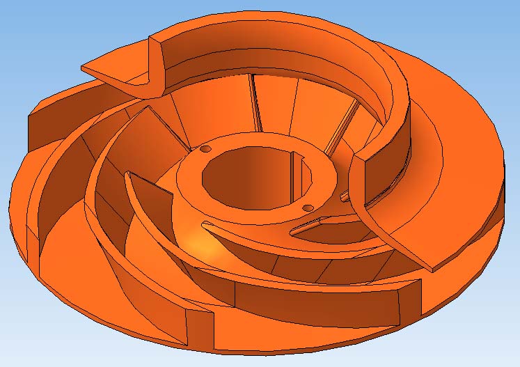 3D модель Рабочее колесо I ступени насоса ЦН 3000-197