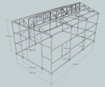 3D модель Каркас металлоконструкции