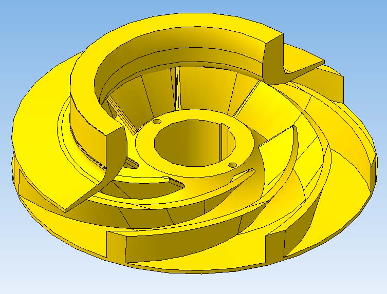 3D модель Рабочее колесо 2 ступени насоса ЦН 3000-197