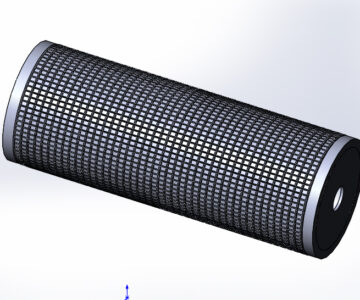 3D модель Ролик подающий,приводной зубчатый (рябуха) 450х168х35 мм.