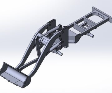 3D модель Модель рамы + РО фронтального погрузчика массой 10 тонн