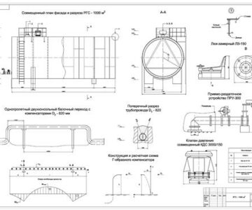 Чертеж Проектирование резервуара V=1000 м3 для подземного и наземного хранения нефтепродуктов
