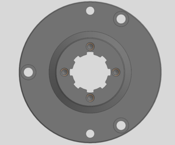 3D модель Фланец шкива главного привода (1М63)