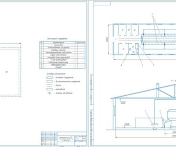Чертеж Проектирование крестьянско-фермерского хозяйства по производству свинины на 100 голов разовой постановки с разработкой поточной технологической линии водоснабжения