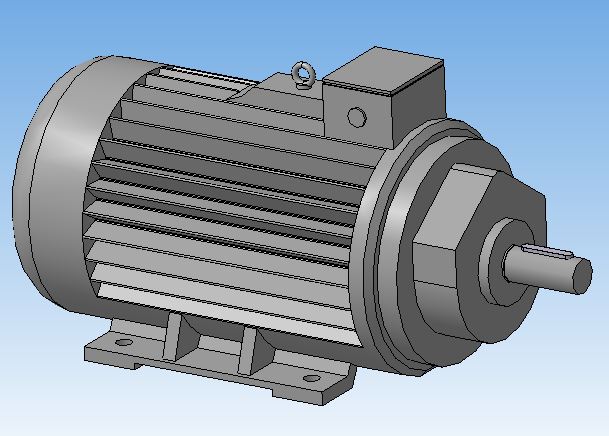 3D модель Электродвигатель крановый серии MTH 312-8. 3D модель.