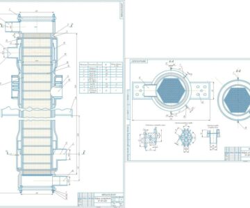 Чертеж Проектирование модуля испарителя парогенератора реактора БН-600