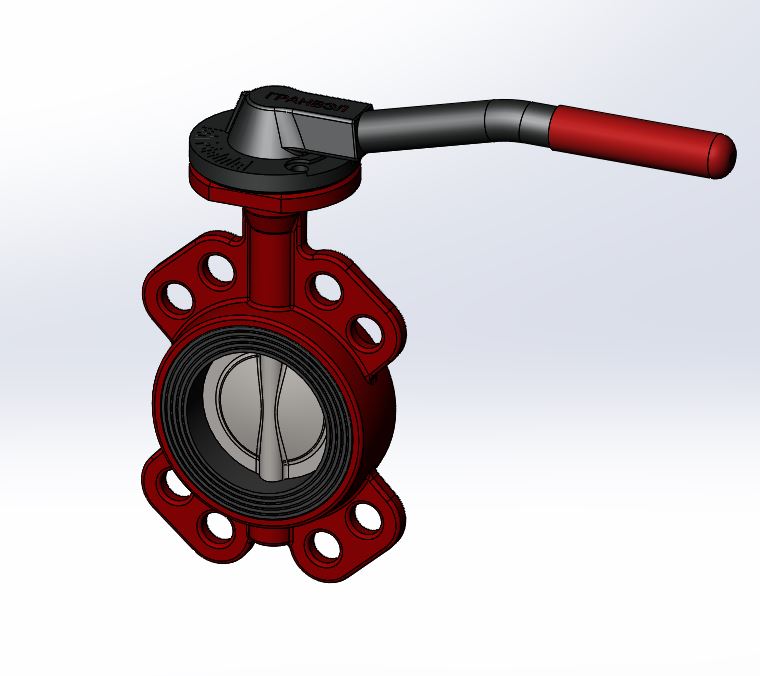3D модель Затворы дисковые поворотные ГРАНВЭЛ DN40,50,65,80,100,125,150,200